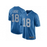 Men Nike Detroit Lions #18 Jeff Locke Game Blue Alternate NFL Jersey