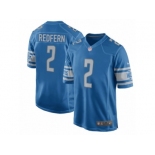 Men Nike Detroit Lions #2 Kasey Redfern Game Blue Team Color NFL Jersey