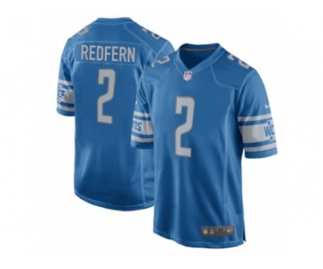 Men Nike Detroit Lions #2 Kasey Redfern Game Blue Team Color NFL Jersey