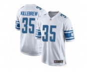 Men Nike Detroit Lions #35 Miles Killebrew Game White NFL Jersey