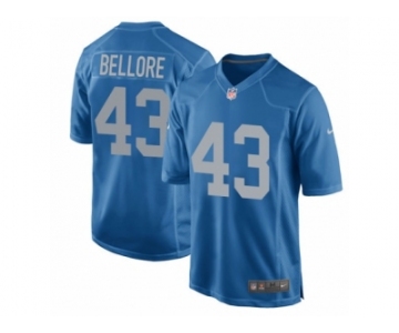 Men Nike Detroit Lions #43 Nick Bellore Game Blue Alternate NFL Jersey