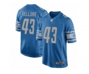 Men Nike Detroit Lions #43 Nick Bellore Game Blue Team Color NFL Jersey