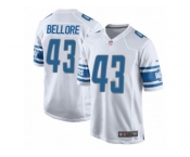 Men Nike Detroit Lions #43 Nick Bellore Game White NFL Jersey