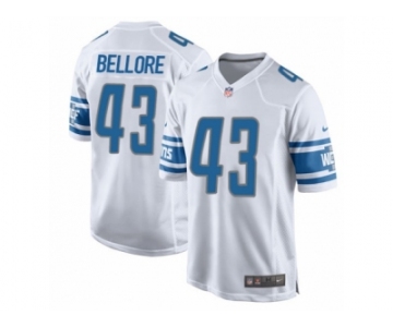 Men Nike Detroit Lions #43 Nick Bellore Game White NFL Jersey