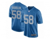 Men Nike Detroit Lions #58 Paul Worrilow Game Blue Alternate NFL Jersey