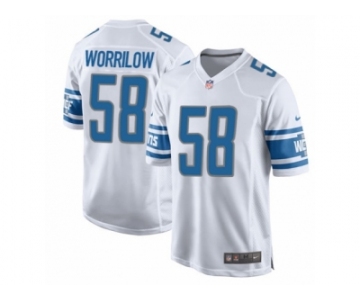 Men Nike Detroit Lions #58 Paul Worrilow Game White NFL Jersey