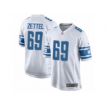 Men Nike Detroit Lions #69 Anthony Zettel Game White NFL Jersey