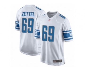 Men Nike Detroit Lions #69 Anthony Zettel Game White NFL Jersey