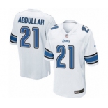 Men's Nike Detroit Lions #21 Ameer Abdullah Game White NFL Jersey