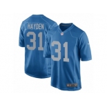 Men's Nike Detroit Lions #31 D.J. Hayden Game Blue Alternate NFL Jersey