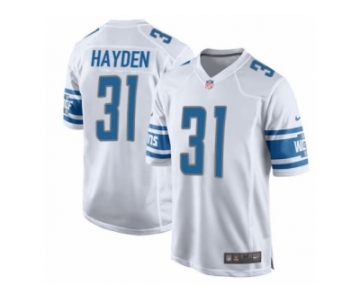 Men's Nike Detroit Lions #31 D.J. Hayden Game White NFL Jersey