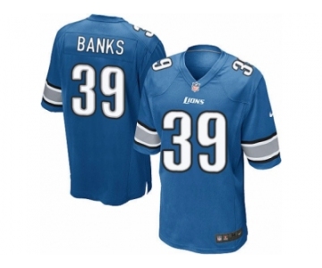 Men's Nike Detroit Lions #39 Johnthan Banks Game Light Blue Team Color NFL Jersey