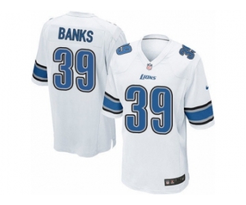 Men's Nike Detroit Lions #39 Johnthan Banks Game White NFL Jersey