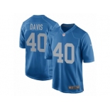 Men's Nike Detroit Lions #40 Jarrad Davis Game Blue Alternate NFL Jersey