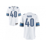 Men's Nike Detroit Lions #40 Jarrad Davis Game White NFL Jersey