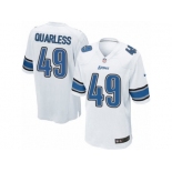 Men's Nike Detroit Lions #49 Andrew Quarless Game White NFL Jersey