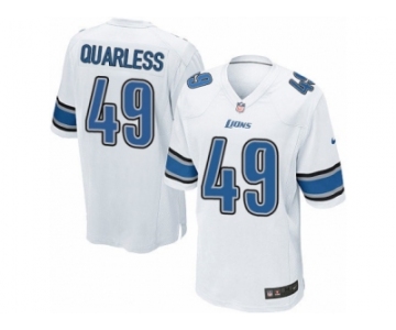 Men's Nike Detroit Lions #49 Andrew Quarless Game White NFL Jersey