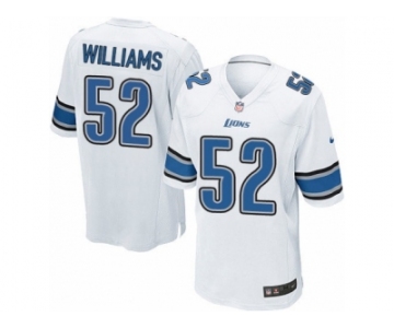 Men's Nike Detroit Lions #52 Antwione Williams Game White NFL Jersey