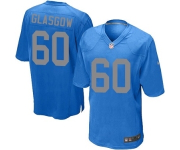 Men's Nike Detroit Lions #60 Graham Glasgow Game Blue Alternate NFL Jersey