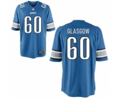 Men's Nike Detroit Lions #60 Graham Glasgow Game Light Blue Team Color NFL Jersey