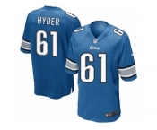 Men's Nike Detroit Lions #61 Kerry Hyder Game Light Blue Team Color NFL Jersey