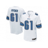 Men's Nike Detroit Lions #61 Kerry Hyder Game White NFL Jersey