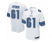 Men's Nike Detroit Lions #61 Kerry Hyder Game White NFL Jersey