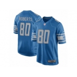 Men's Nike Detroit Lions #80 Michael Roberts Game Light Blue Team Color NFL Jersey