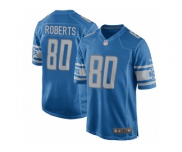 Men's Nike Detroit Lions #80 Michael Roberts Game Light Blue Team Color NFL Jersey