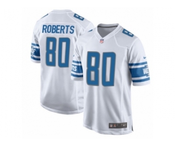 Men's Nike Detroit Lions #80 Michael Roberts Game White NFL Jersey