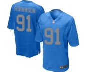 Men's Nike Detroit Lions #91 A'Shawn Robinson Game Blue Alternate NFL Jersey