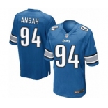 Men's Nike Detroit Lions #94 Ziggy Ansah Game Light Blue Team Color NFL Jersey