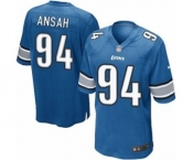 Men's Nike Detroit Lions #94 Ziggy Ansah Game Light Blue Team Color NFL Jersey