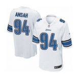 Men's Nike Detroit Lions #94 Ziggy Ansah Game White NFL Jersey