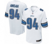 Men's Nike Detroit Lions #94 Ziggy Ansah Game White NFL Jersey