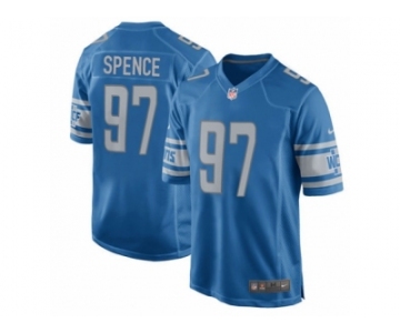 Men's Nike Detroit Lions #97 Akeem Spence Game Light Blue Team Color NFL Jersey