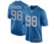 Men's Nike Detroit Lions #98 Damon Harrison Game Blue Alternate NFL Jersey