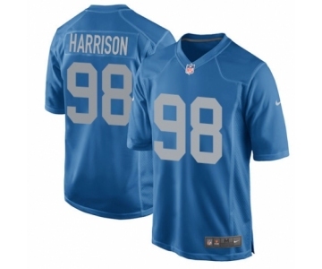 Men's Nike Detroit Lions #98 Damon Harrison Game Blue Alternate NFL Jersey