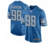 Men's Nike Detroit Lions #98 Damon Harrison Game Blue Team Color NFL Jersey