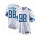 Men's Nike Detroit Lions #98 Damon Harrison Game White NFL Jersey