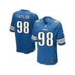 Men's Nike Detroit Lions #98 Devin Taylor Game Light Blue Team Color NFL Jerse