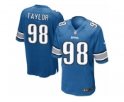 Men's Nike Detroit Lions #98 Devin Taylor Game Light Blue Team Color NFL Jerse