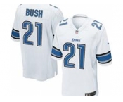 nike nfl jerseys detroit lions #21 bush white[game]