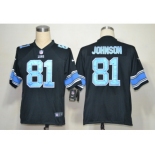 nike nfl jerseys detroit lions #81 calvin johnson black[game]