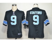 nike nfl jerseys detroit lions #9 stafford black[game]