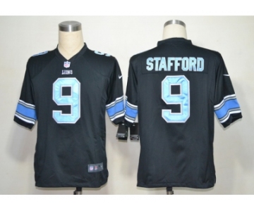 nike nfl jerseys detroit lions #9 stafford black[game]