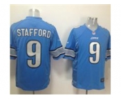 nike nfl jerseys detroit lions #9 stafford blue[game]