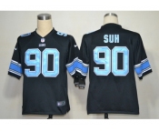 nike nfl jerseys detroit lions #90 ndamukong suh black[game]