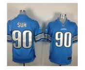 nike nfl jerseys detroit lions #90 ndamukong suh blue[game]