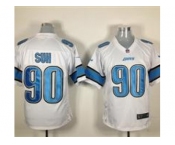 nike nfl jerseys detroit lions #90 ndamukong suh white[game]